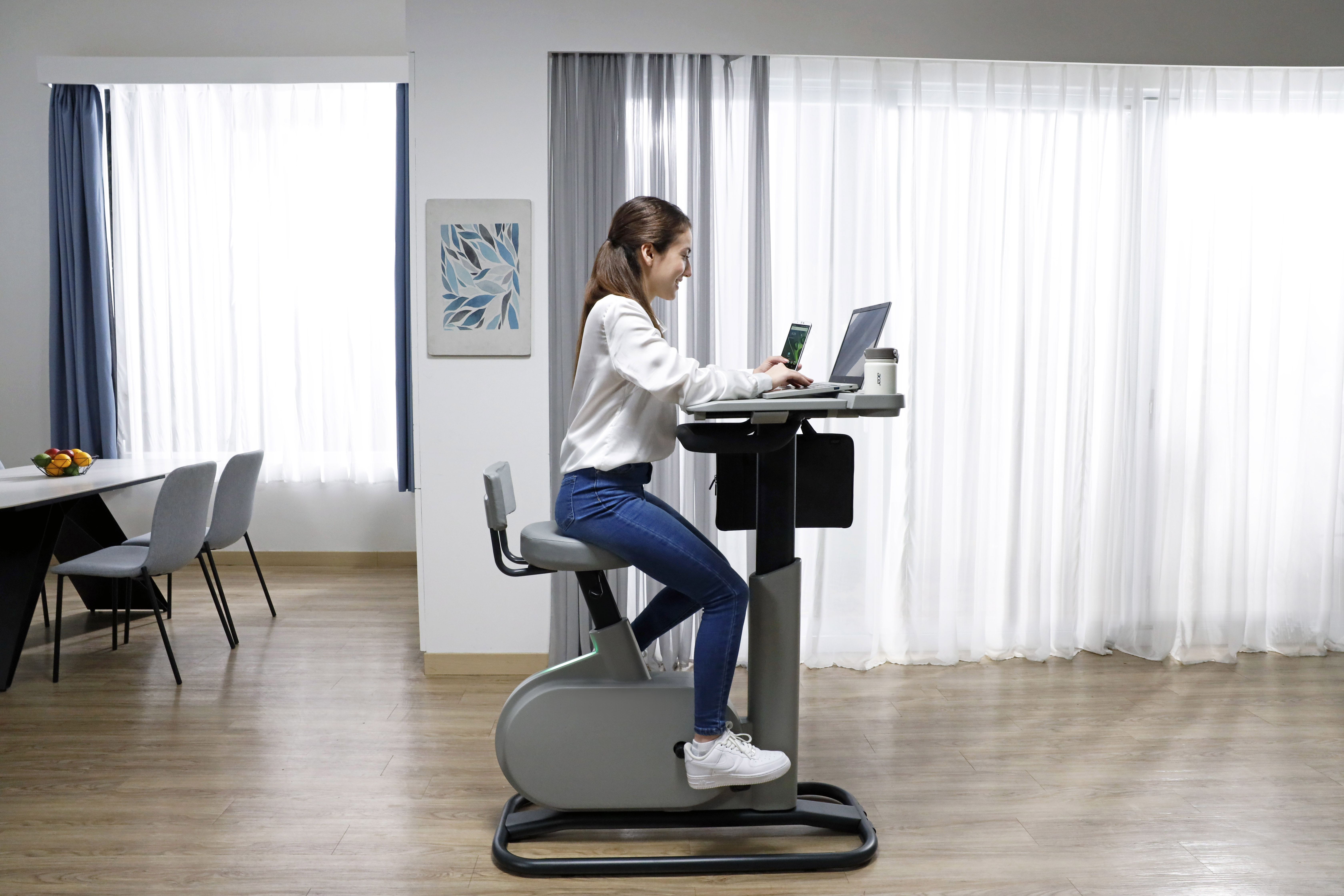 Exercise bike 2025 at desk